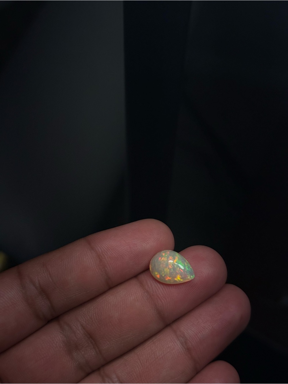 4.2 Ct Natural Ethiopian Opal Pear Cabochon